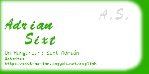 adrian sixt business card